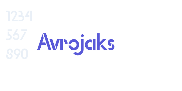 Avrojaks font