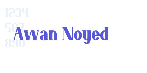 Awan Noyed font free