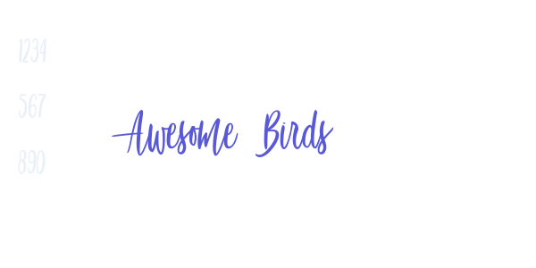 Awesome Birds font free