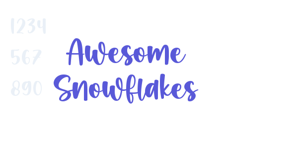 Awesome Snowflakes font free