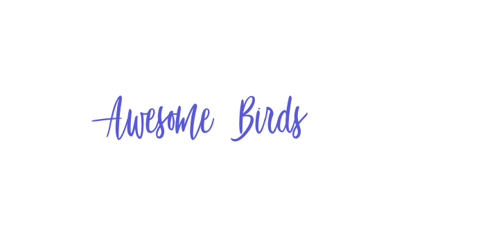 Awesome Birds Font