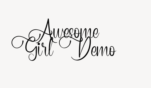 Awesome Girl Demo Font