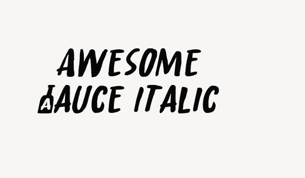 Awesome Sauce Italic Font