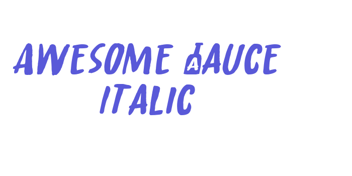 Awesome Sauce Italic Font Download