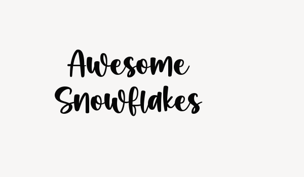 Awesome Snowflakes Font