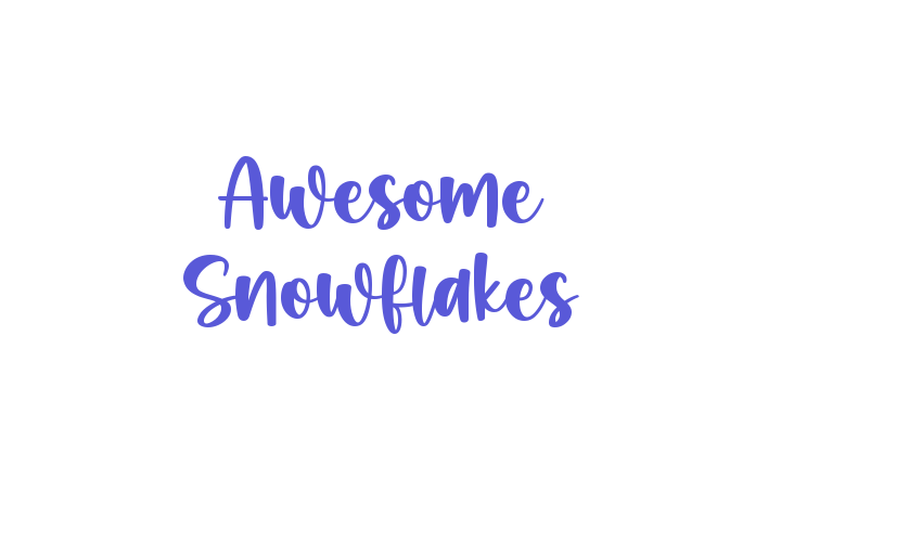 Awesome Snowflakes Font