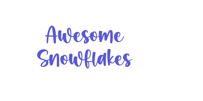 Awesome Snowflakes Font Download