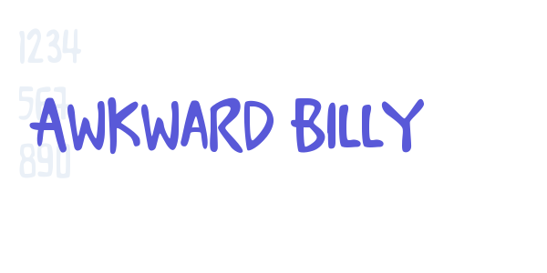 Awkward Billy font