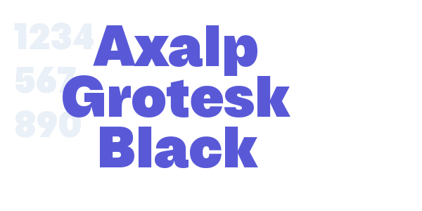 Axalp Grotesk Black font free