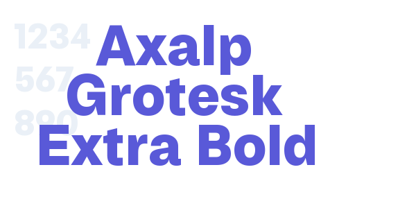 Axalp Grotesk Extra Bold font free