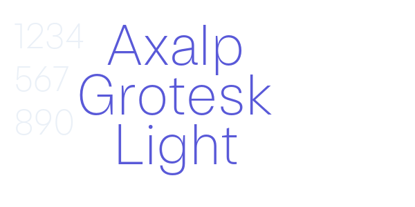 Axalp Grotesk Light font free