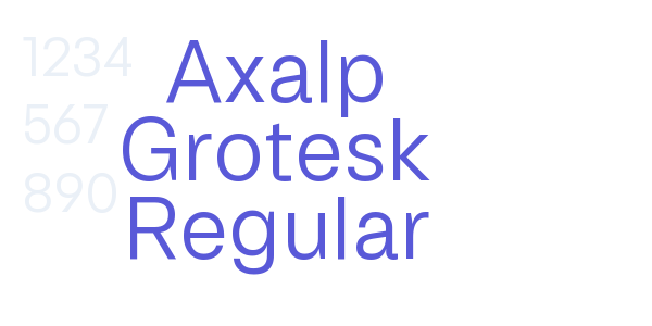 Axalp Grotesk Regular font free