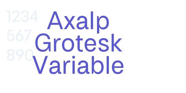 Axalp Grotesk Variable font free