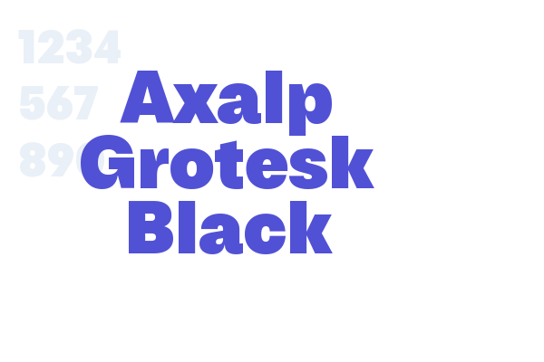 Axalp Grotesk Black