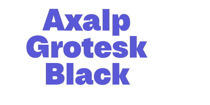 Axalp Grotesk Black Font