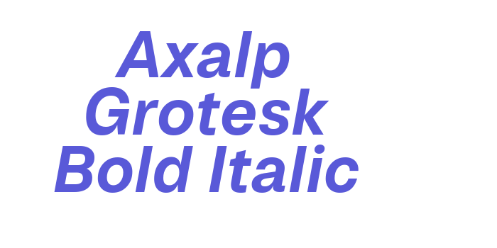 Axalp Grotesk Bold Italic Font Download