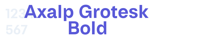 Axalp Grotesk Bold-related font