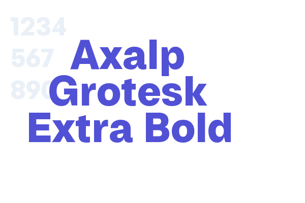 Axalp Grotesk Extra Bold