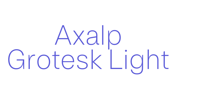 Axalp Grotesk Light Font Download