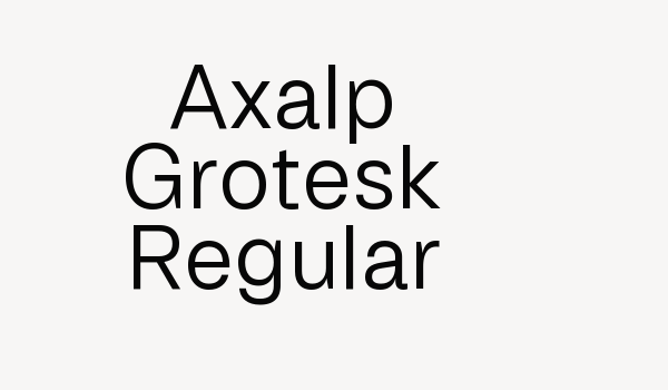 Axalp Grotesk Regular Font