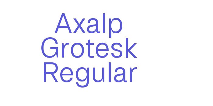 Axalp Grotesk Regular Font Download