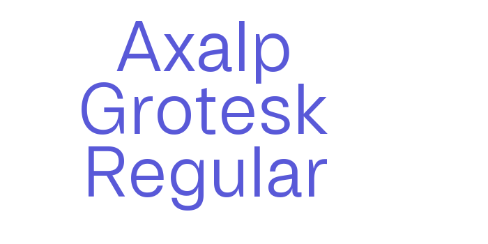 Axalp Grotesk Regular Font