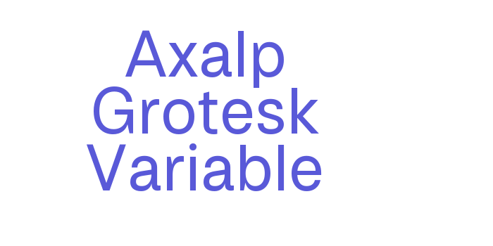 Axalp Grotesk Variable Font Download