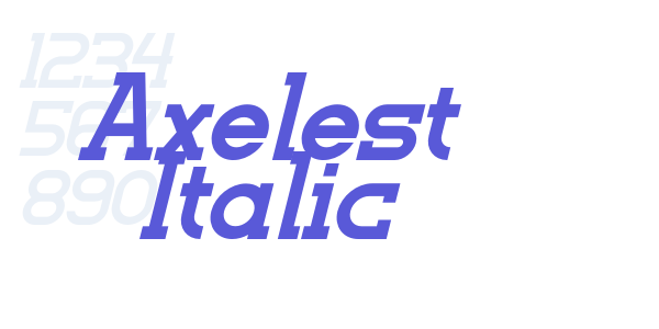 Axelest Italic font free