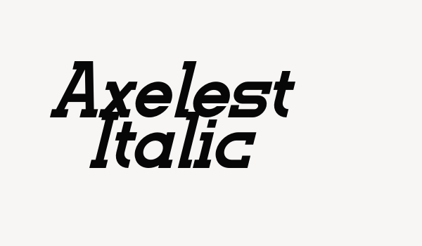 Axelest Italic Font