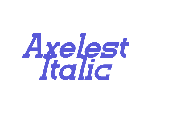 Axelest Italic Font