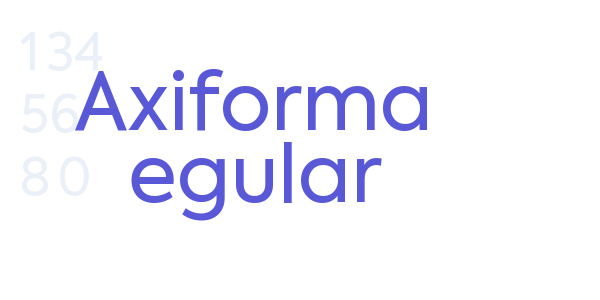 Axiforma Regular font free