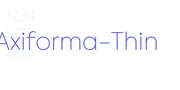 Axiforma-Thin font free