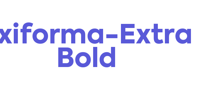 Axiforma-Extra Bold Font Download