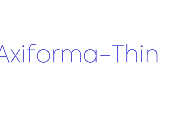 Axiforma-Thin Font