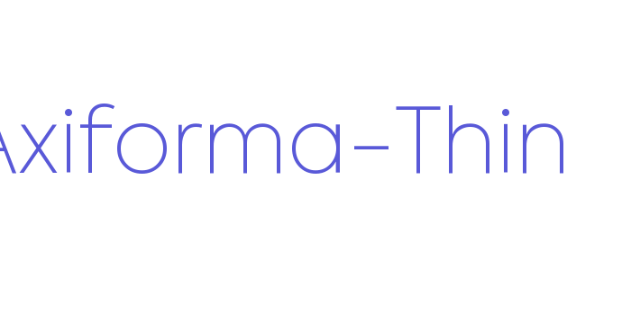 Axiforma-Thin Font