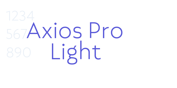 Axios Pro Light font free