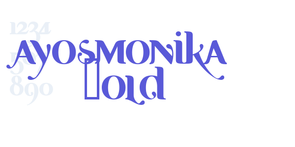 Ayosmonika Bold font free