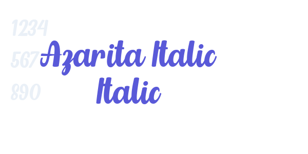 Azarita Italic Italic font free