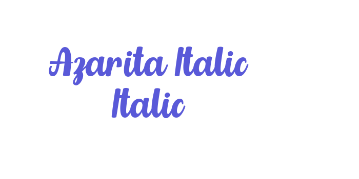 Azarita Italic Italic Font Download