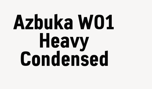 Azbuka W01 Heavy Condensed Font