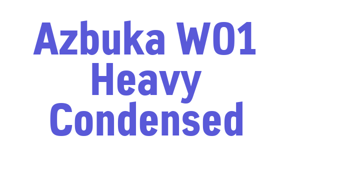 Azbuka W01 Heavy Condensed Font Download