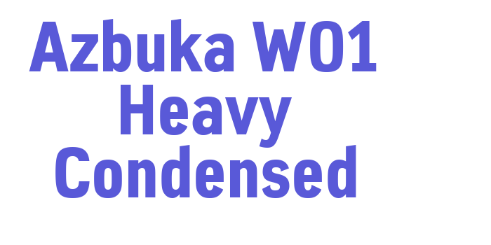 Azbuka W01 Heavy Condensed Font