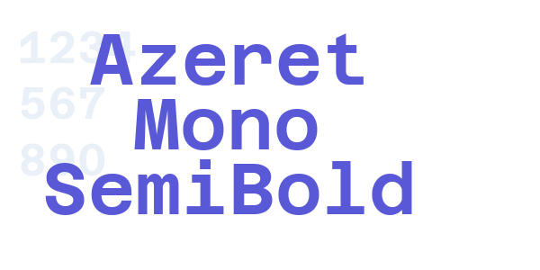 Azeret Mono SemiBold font free