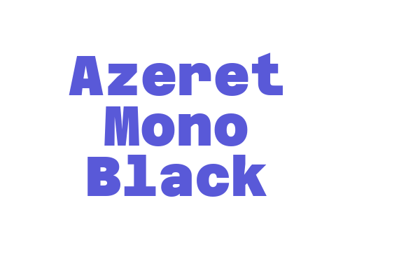 Azeret Mono Black Font