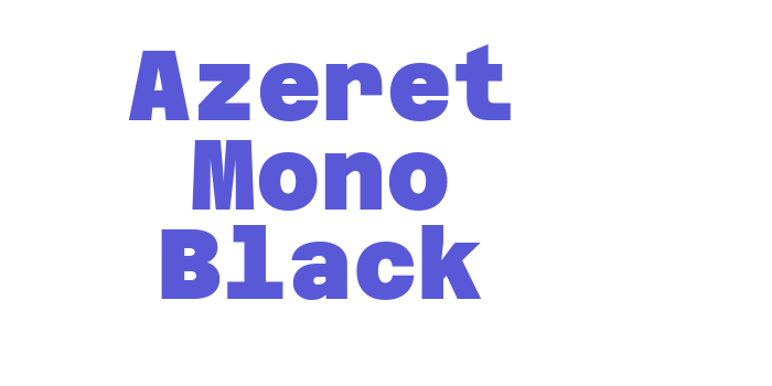 Azeret Mono Black Font Download