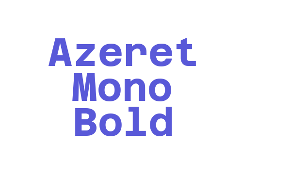 Azeret Mono Bold Font