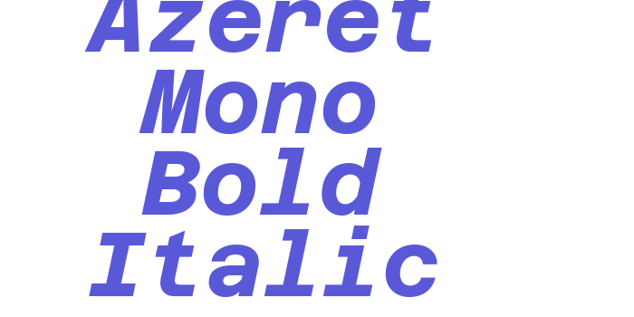 Azeret Mono Bold Italic Font