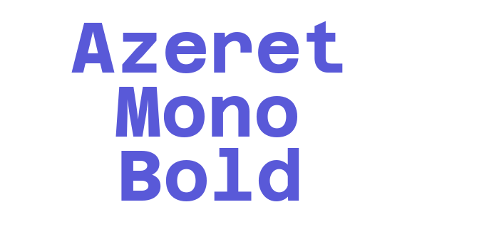 Azeret Mono Bold Font