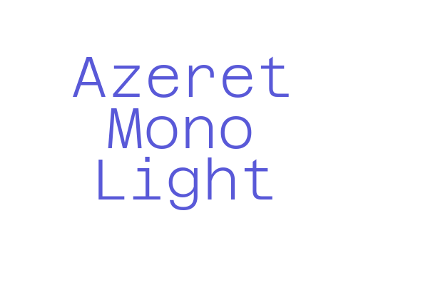 Azeret Mono Light Font