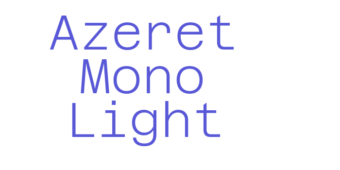 Azeret Mono Light Font